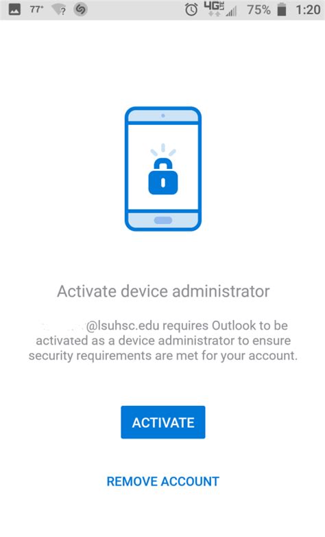 How To Activate Outlook As Device Administrator